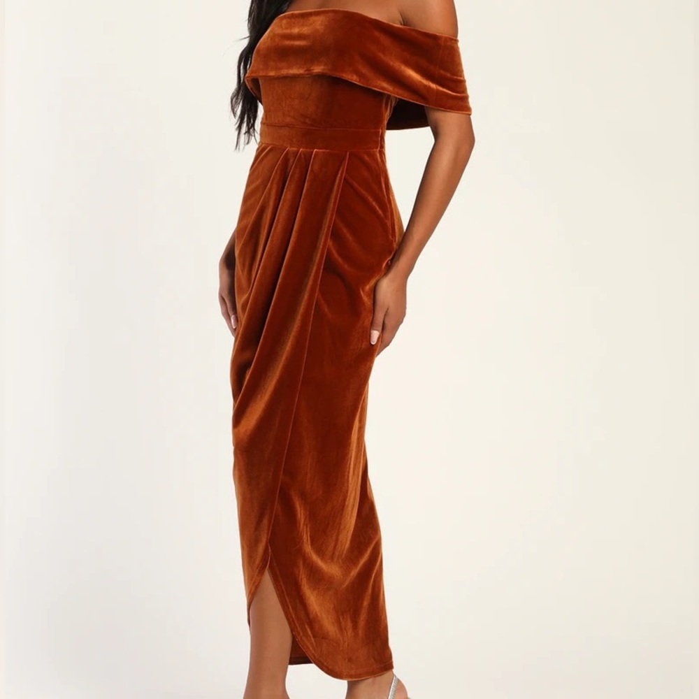 COPY - Rust Orange Lulus Dress - Picture 2 of 2